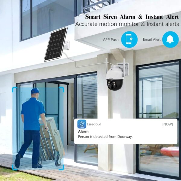 OOSSXX Solar Outdoor Security Camera, WiFi 360° - Image 8