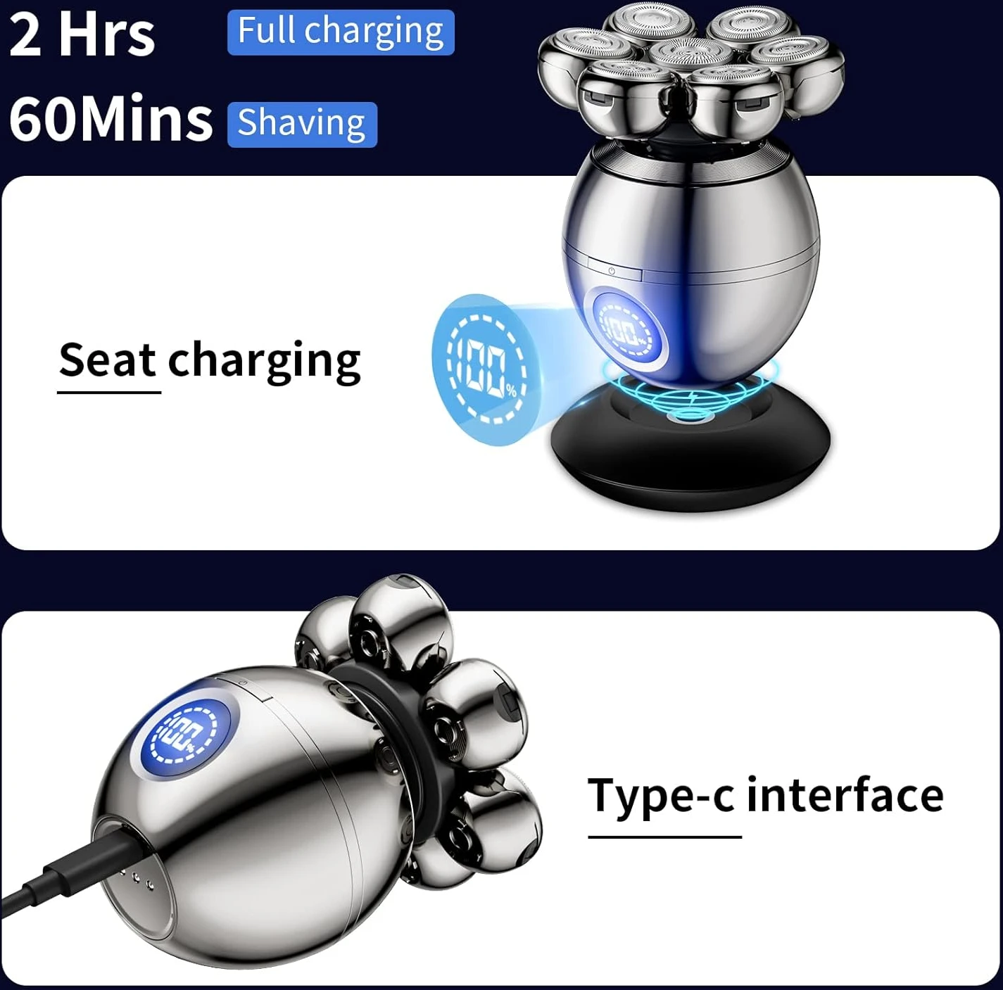 Tatayo Electric 5 in 1 Bald Head Shaver - Image 5