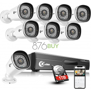XVIM 8CH 1080P Security Camera System with 1 TB DVR
