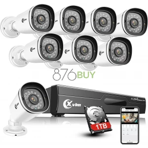 XVIM 8CH 1080P Security Camera System with 1 TB DVR