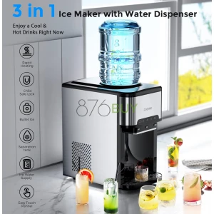3 in 1 Portable Ice Maker with Hot/Cold Water Dispenser