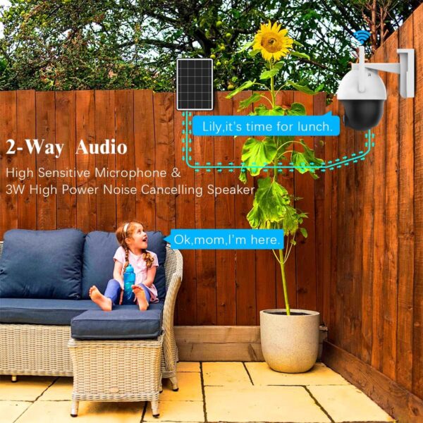 OOSSXX Solar Outdoor Security Camera, WiFi 360° - Image 6