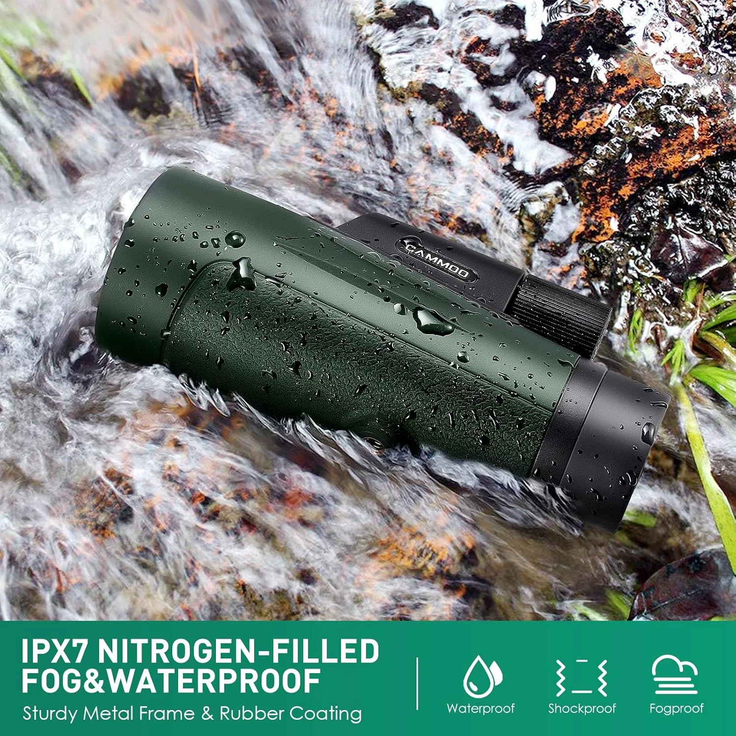 CAMMOO 12x50 High Powered, Low Light Monocular - Image 2