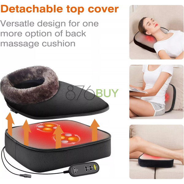 Snailax 2-in-1 Shiatsu Foot and Back Massager with Heat - Image 2