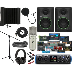 PreSonus Studio 24c Audio/MIDI Interface with Monitors, Cable and Microphone