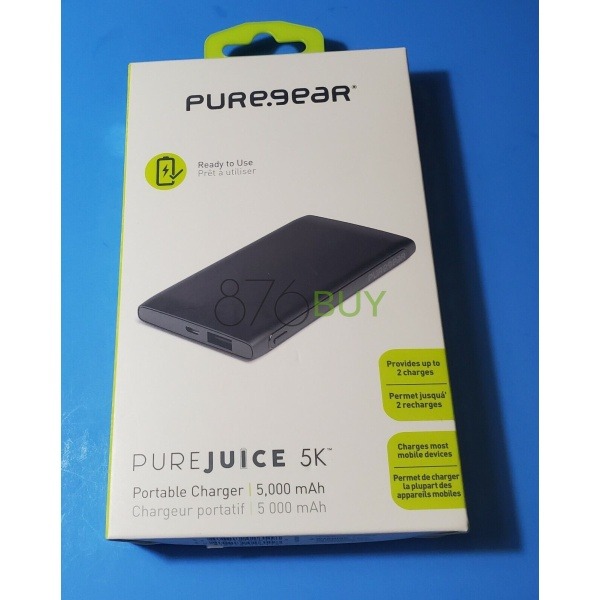 PureGear PureJuice 5000mAh Portable USB Charger - Black - Image 4