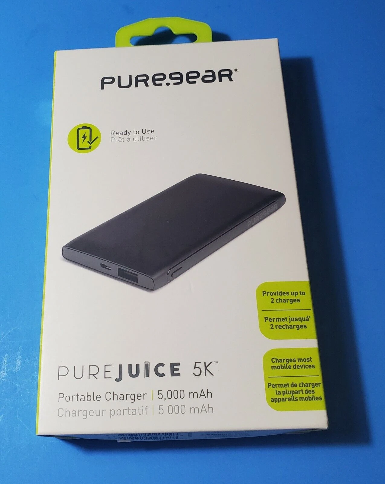 PureGear PureJuice 5000mAh Portable USB Charger - Black - Image 4