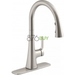 Kohler Bevin Pull-Down Kitchen Faucet, Stainless Steel