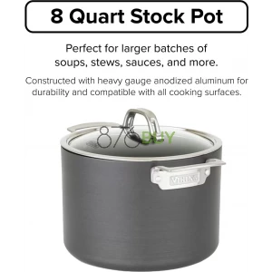Viking Non Stick 8 Quart Hard Anodized Stock Pot