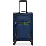 U.S. Traveler Aviron Bay Expandable Softside Luggage with Spinner Wheels, Navy, Carry-on 22-Inch