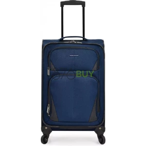 U.S. Traveler Aviron Bay Expandable Softside Luggage with Spinner Wheels, Navy, Carry-on 22-Inch