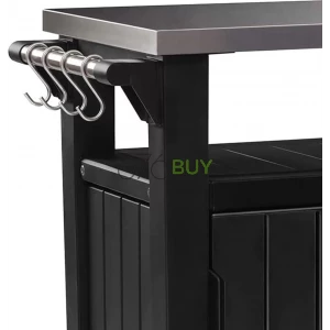 Keter Outdoor BBQ Grill Prep & Serving Cart
