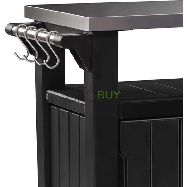 Keter Outdoor BBQ Grill Prep & Serving Cart - Image 3