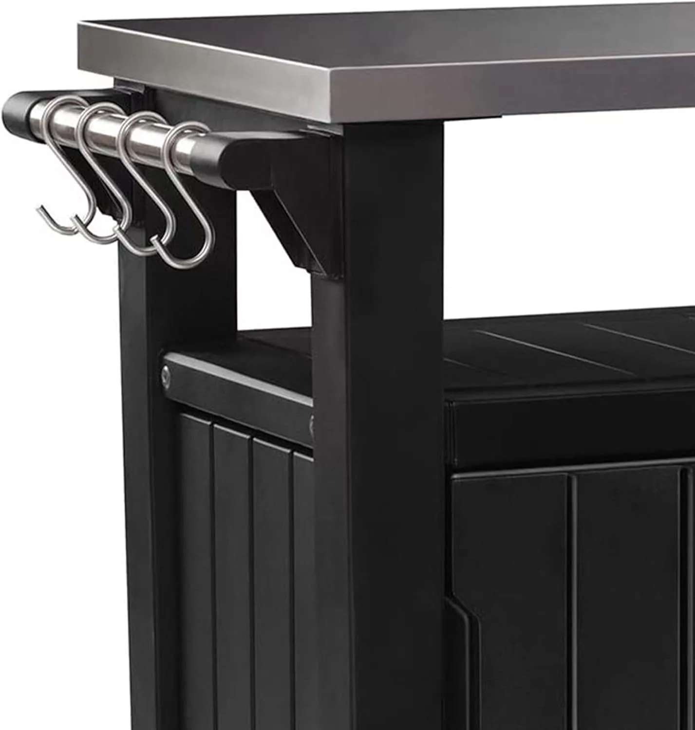 Keter Outdoor BBQ Grill Prep & Serving Cart - Image 3