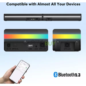 Wohome 2.2 Sound Bar for TV with Built-in Subwoofers