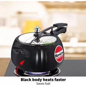 Hawkins CB50 Hard Anodised Pressure Cooker, 5-Liter
