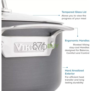 Viking Non Stick 8 Quart Hard Anodized Stock Pot