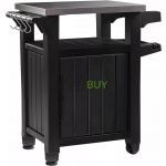 Keter Outdoor BBQ Grill Prep & Serving Cart