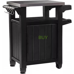 Keter Outdoor BBQ Grill Prep & Serving Cart