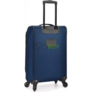 U.S. Traveler Aviron Bay Expandable Softside Luggage with Spinner Wheels, Navy, Carry-on 22-Inch