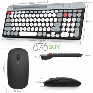 LORERAN 2.4G/Bluetooth Wireless Keyboard and Mouse Combo