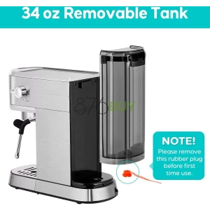 CASABREWS Compact Espresso Maker with Steam Milk Frother