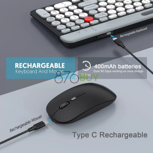 LORERAN 2.4G/Bluetooth Wireless Keyboard and Mouse Combo