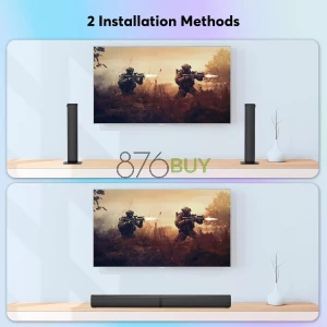 Wohome 2.2 Sound Bar for TV with Built-in Subwoofers