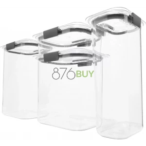 Rubbermaid Brilliance Pantry Food Storage 4 piece Container Set
