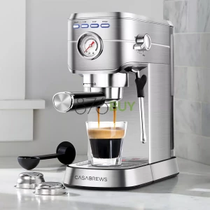 CASABREWS Compact Espresso Maker with Steam Milk Frother