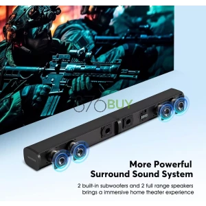 Wohome 2.2 Sound Bar for TV with Built-in Subwoofers