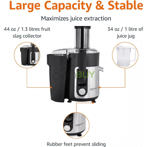 Amazon Basics Wide-Mouth, 2 speed centrifugal juicer - Image 6