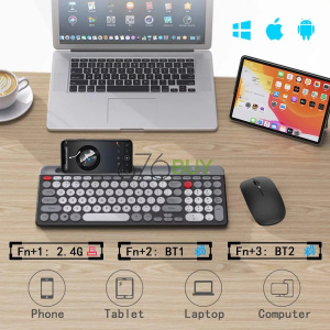 LORERAN 2.4G/Bluetooth Wireless Keyboard and Mouse Combo