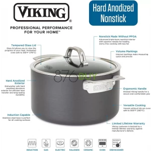 Viking Non Stick 8 Quart Hard Anodized Stock Pot