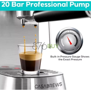 CASABREWS Compact Espresso Maker with Steam Milk Frother