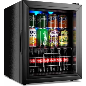 EUASOO 75 Can Freestanding Mini Beverage Fridge