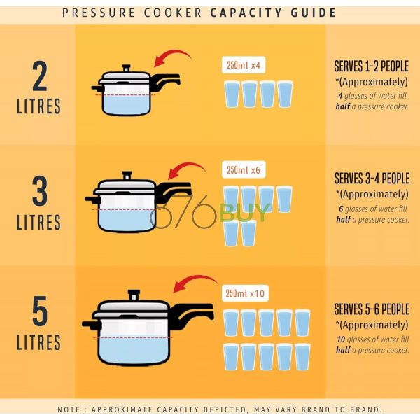 Prestige Popular Aluminum Pressure Cooker, 5 L, Silver - Image 5