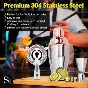 Silver One Stainless Steel  Cocktail Shaker