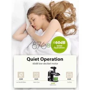 Aeitto Cold Press Juicer, Quiet Masticating Juicer with Triple Modes - Black