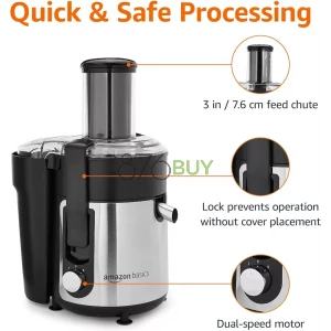 Amazon Basics Wide-Mouth, 2 speed centrifugal juicer