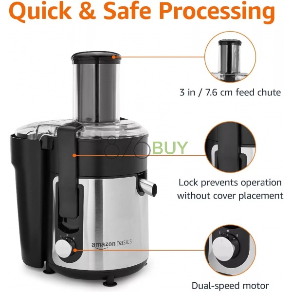 Amazon Basics Wide-Mouth, 2 speed centrifugal juicer - Image 7