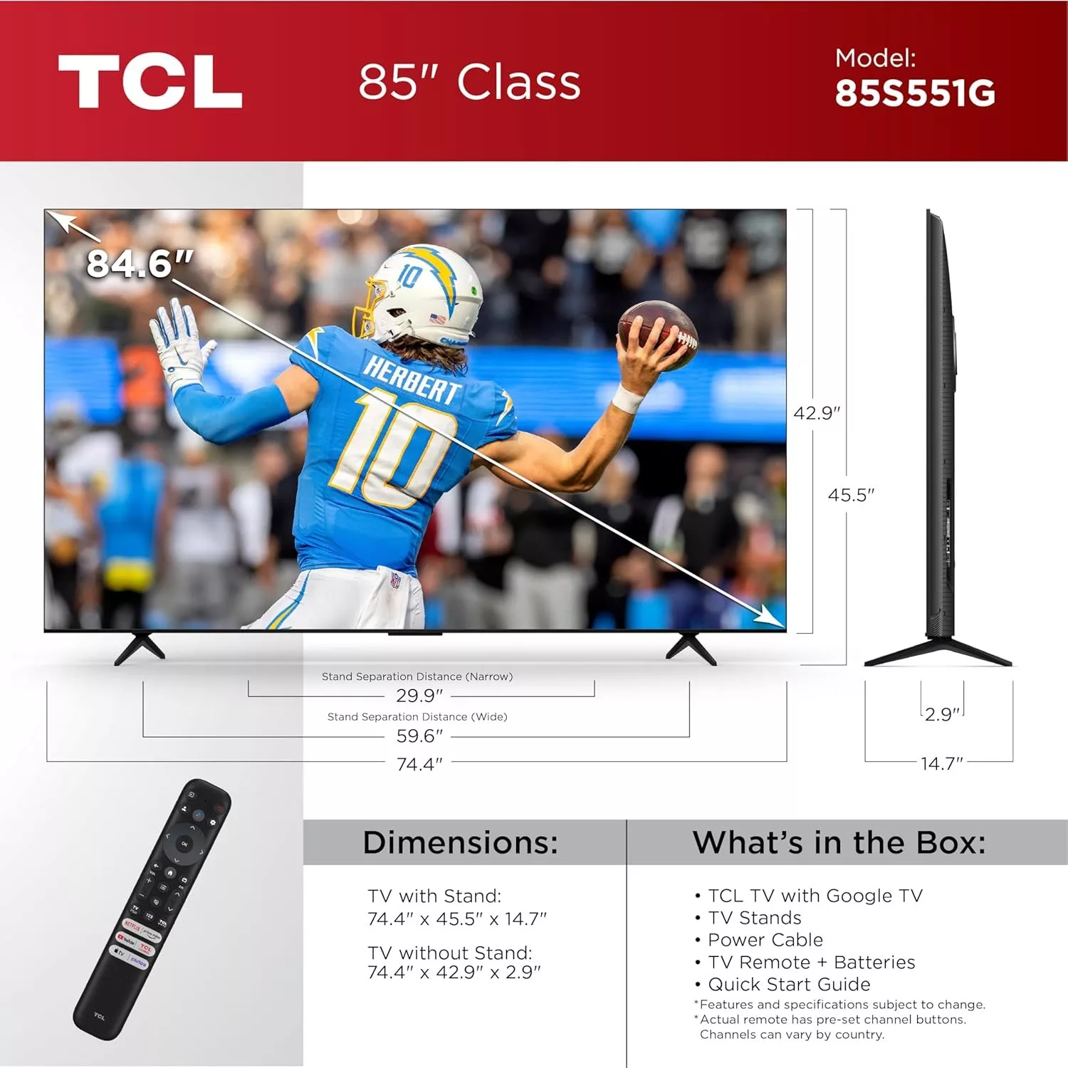 TCL 85-Inch Class S5 4K UHD LED Smart TV with Google TV - Image 2