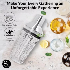 Silver One Stainless Steel  Cocktail Shaker