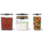 Rubbermaid Brilliance Pantry Food Storage 4 piece Container Set