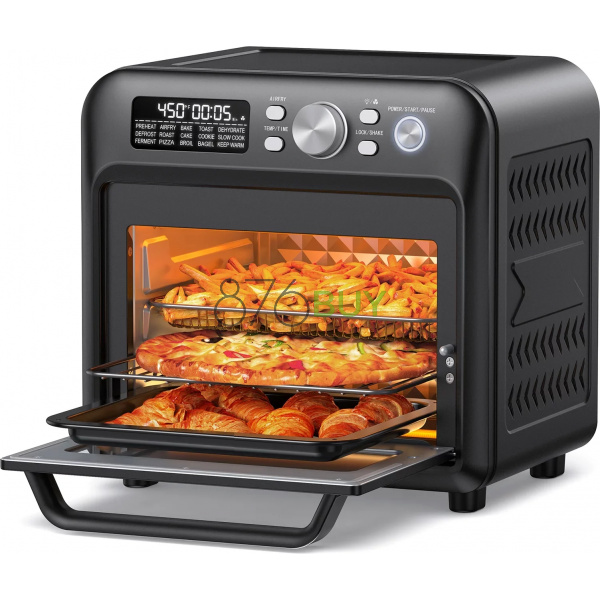 TaoTronics 19QT Air Fryer, 15-in-1 Family-Sized Smart Toaster Oven Countertop with Fits 12-inch Pizza, 6-Slice Toast