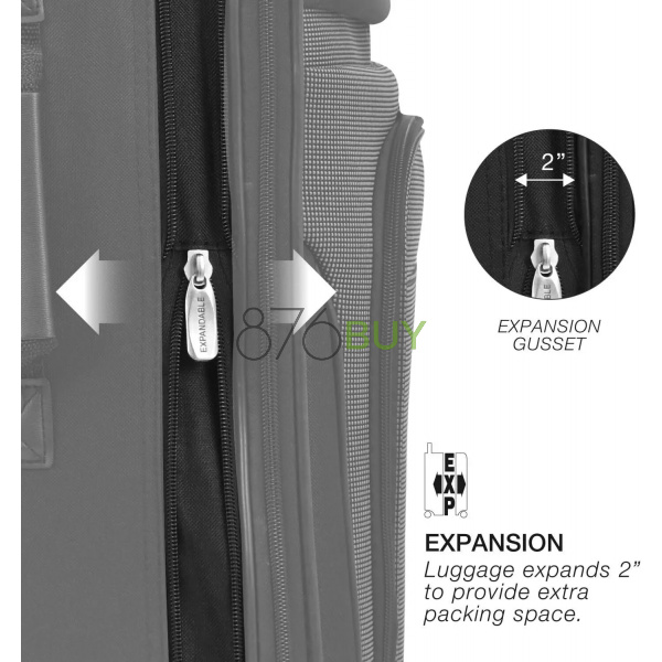 Travel Select Amsterdam Expandable Rolling Upright Luggage, Gray - Image 4