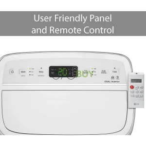 LG 10000 BTU (14000 BTU ASHRAE) Dual Inverter Portable Air Conditioner with Smartphone control, Rooms up to 500 Sq. ft,