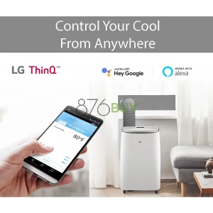 LG 10000 BTU (14000 BTU ASHRAE) Dual Inverter Portable Air Conditioner with Smartphone control, Rooms up to 500 Sq. ft,
