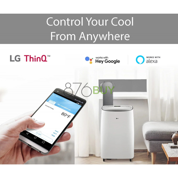 LG 10000 BTU (14000 BTU ASHRAE) Dual Inverter Portable Air Conditioner with Smartphone control, Rooms up to 500 Sq. ft, - Image 3