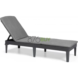 Keter Outdoor Sun Lounger with Graphite Cushion